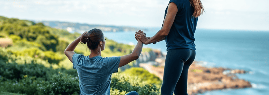 Séance de coaching bien-être en plein air près de Hennebont
